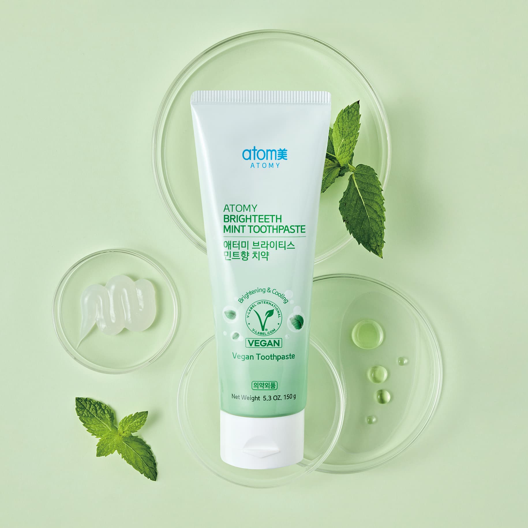 Освежающая зубная паста с мятой Атоми